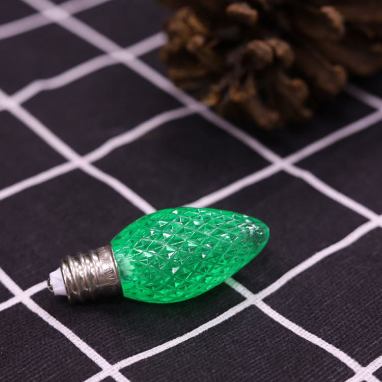 C7 Minleon LED Replacement Bulbs Green Christmas Bulb UL Waterproof Outdoor