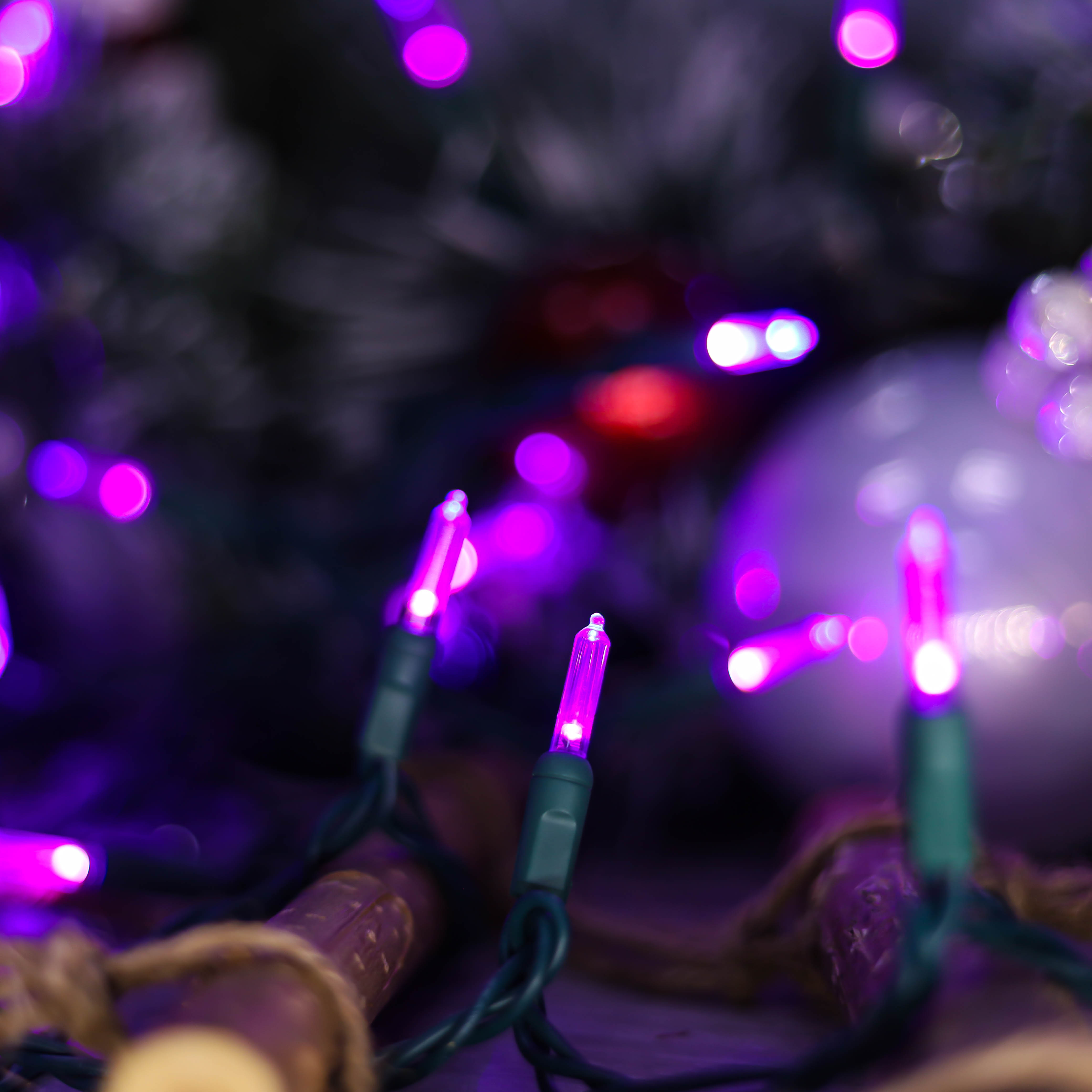 UL T5 LED String Lights Purple Christmas Light Halloween Light