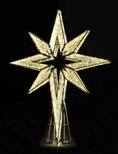 Warm White LED Star Motif Display Commercial Grade for Waterproof Outdoor Use