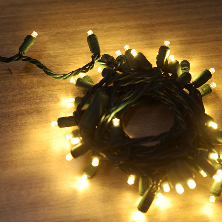 5MM Wide Angle Mini LED String Lights Warm White UL Christmas Light String Outdoor Use