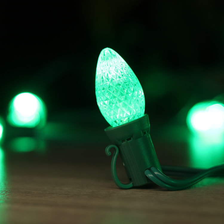 C7 Minleon LED Replacement Bulbs Green Christmas Bulb UL Waterproof