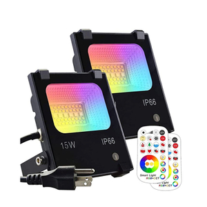 15W Led Flood Light Outdoor 100W Equivalent, Color Changing RGB Lights with Remote
