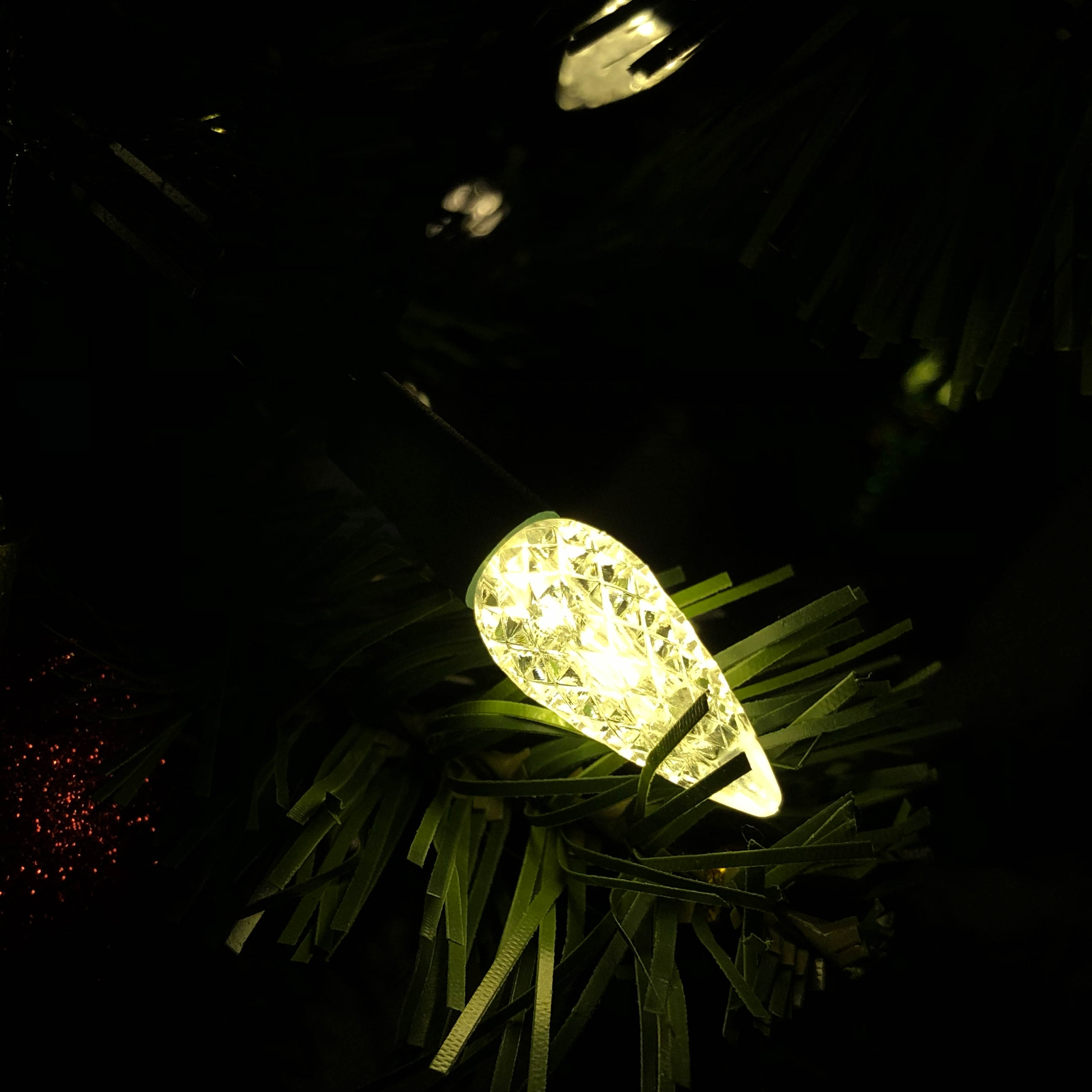 C6 Strawberry LED String Lights Yellow Christmas Lights UL